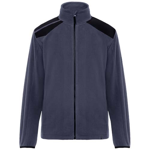 Veste micropolaire promotionnelle contrastée Terrano Roly Plomb et Noir